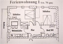 Grundriss Ferienwohnung I