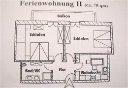 Grundriss Ferienwohnung II